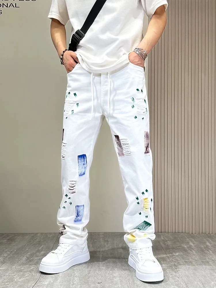 久合手绘喷绘厂 - 手绘服装鞋履箱包作品展示